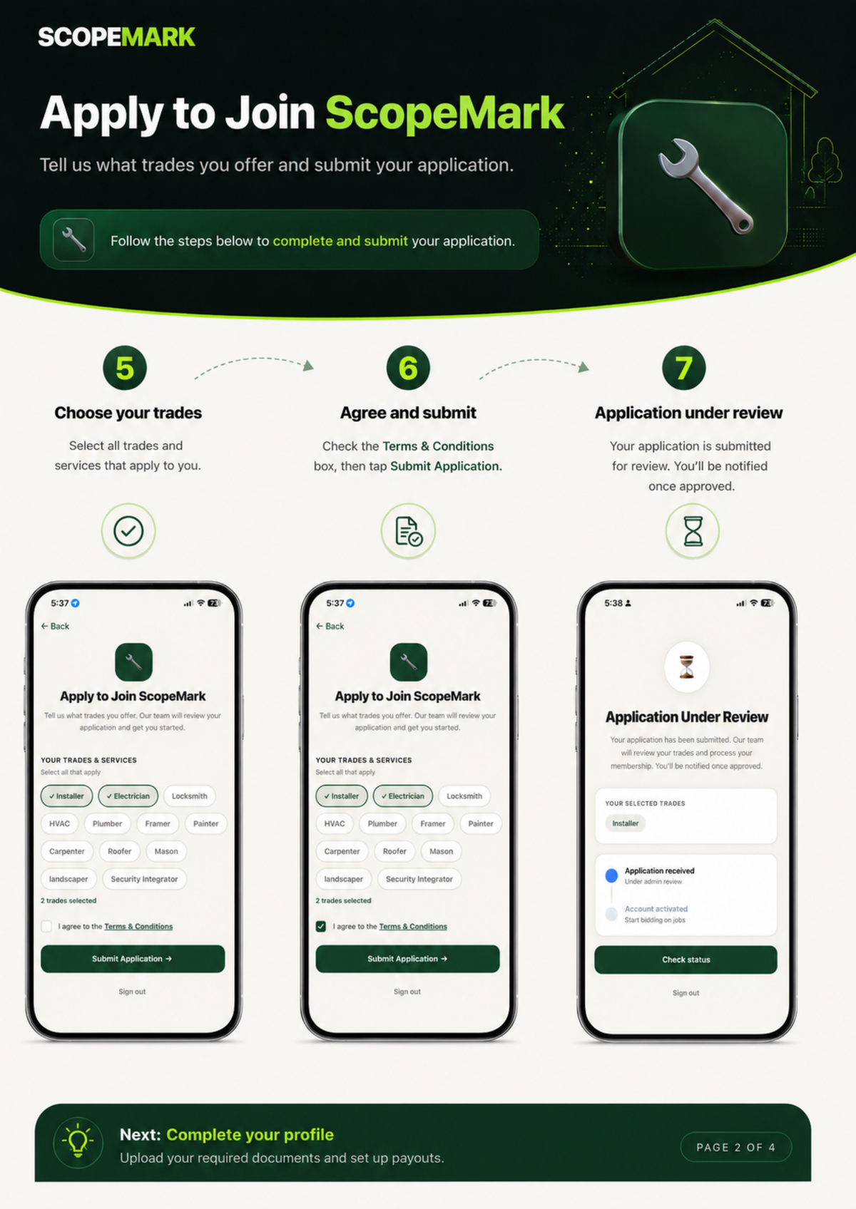 ScopeMark apply to join onboarding slide